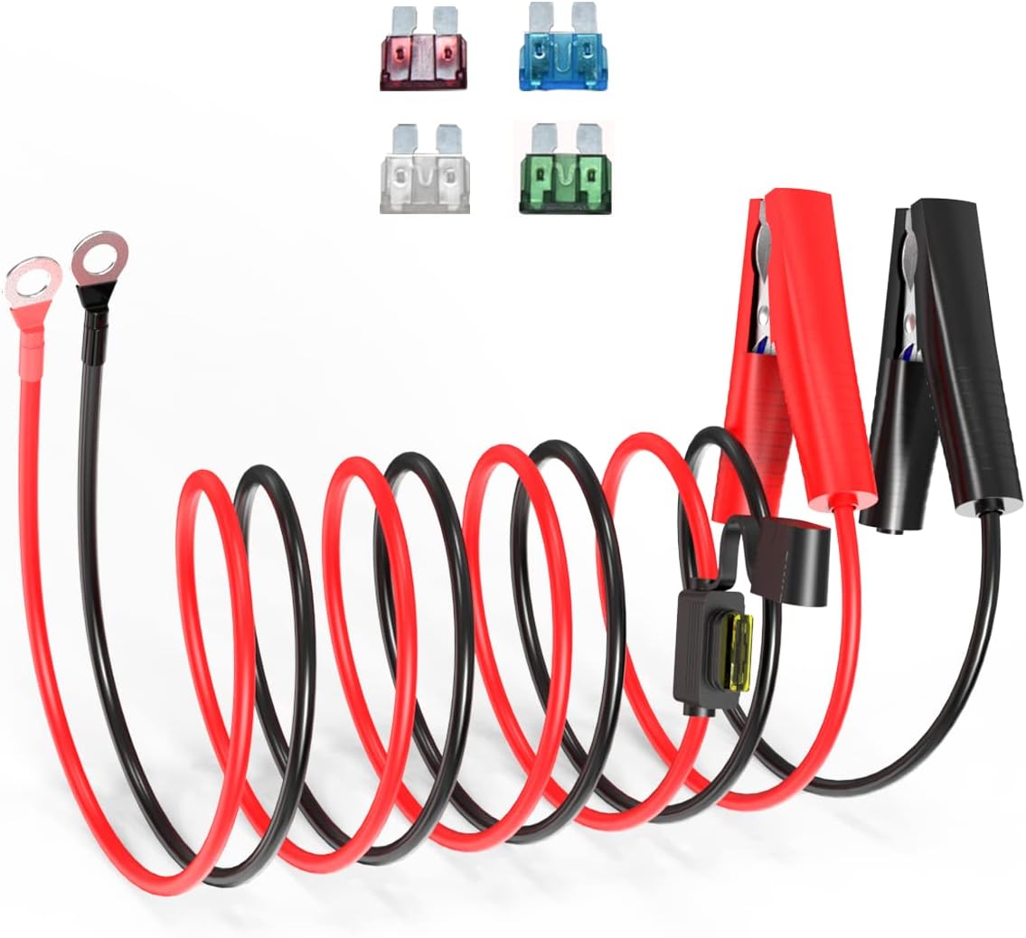 Alligator Clip to O Ring Terminal Adapter Extension Cable