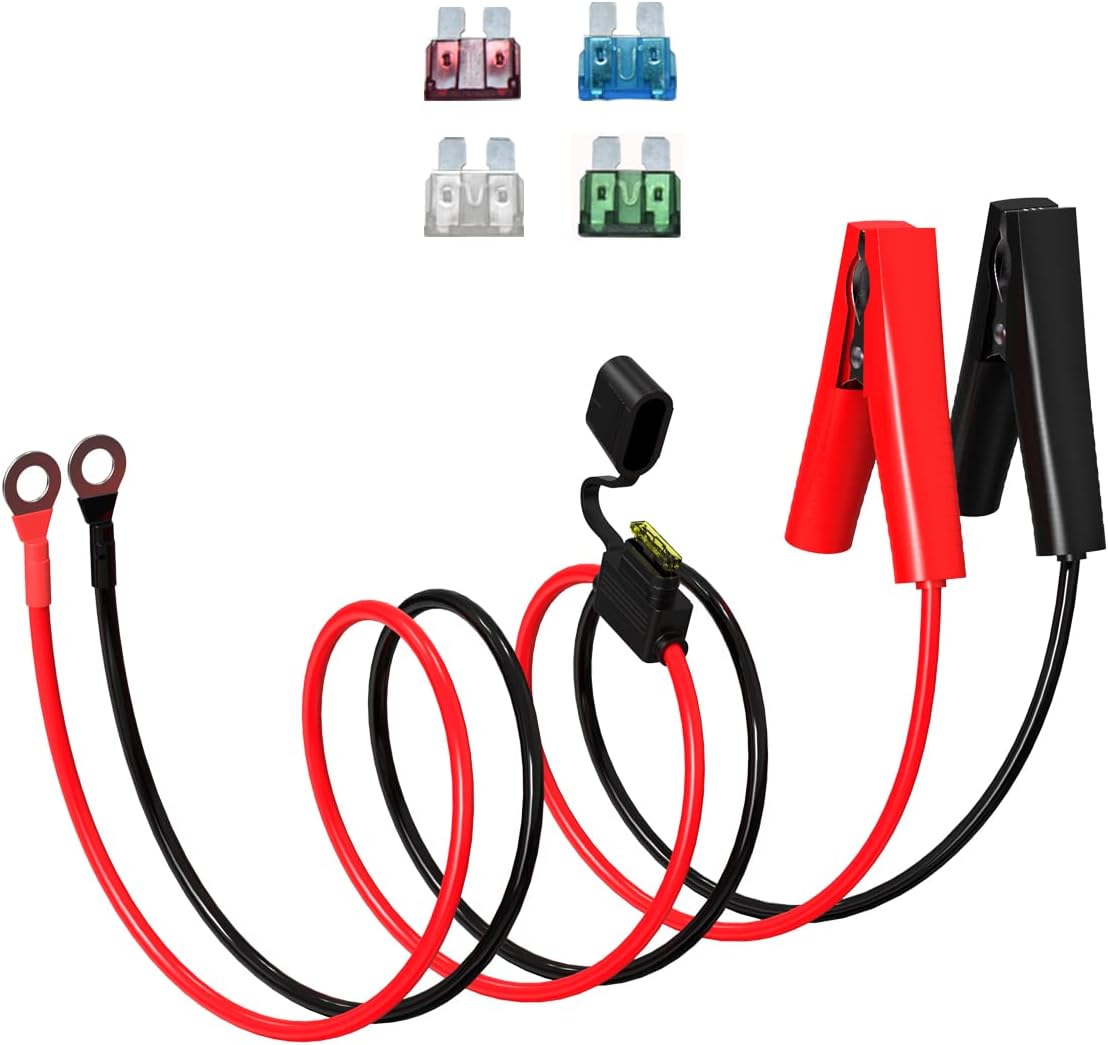 Alligator Clip to O Ring Terminal Adapter Extension Cable