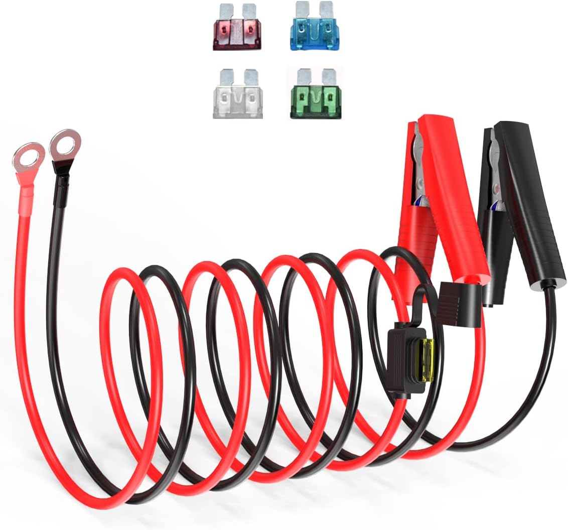 Alligator Clip to O Ring Terminal Adapter Extension Cable