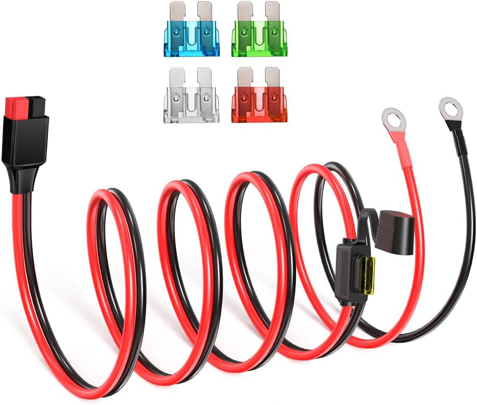 Anderson to O Ring Terminal with Fuse