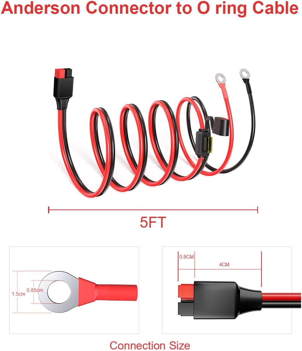 Anderson to O Ring Terminal with Fuse