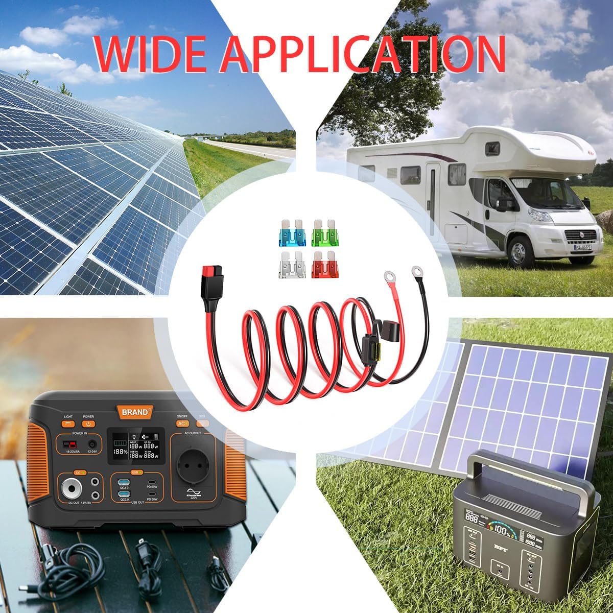 Anderson to O Ring Terminal with Fuse