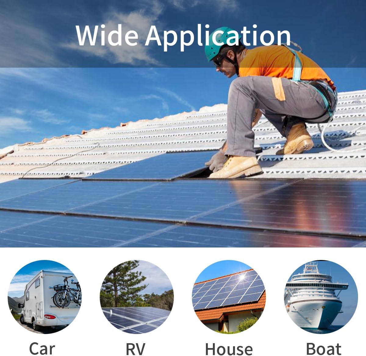 MC4 Male and Female Pigtail Extension Cable with Connectors 1 Pair