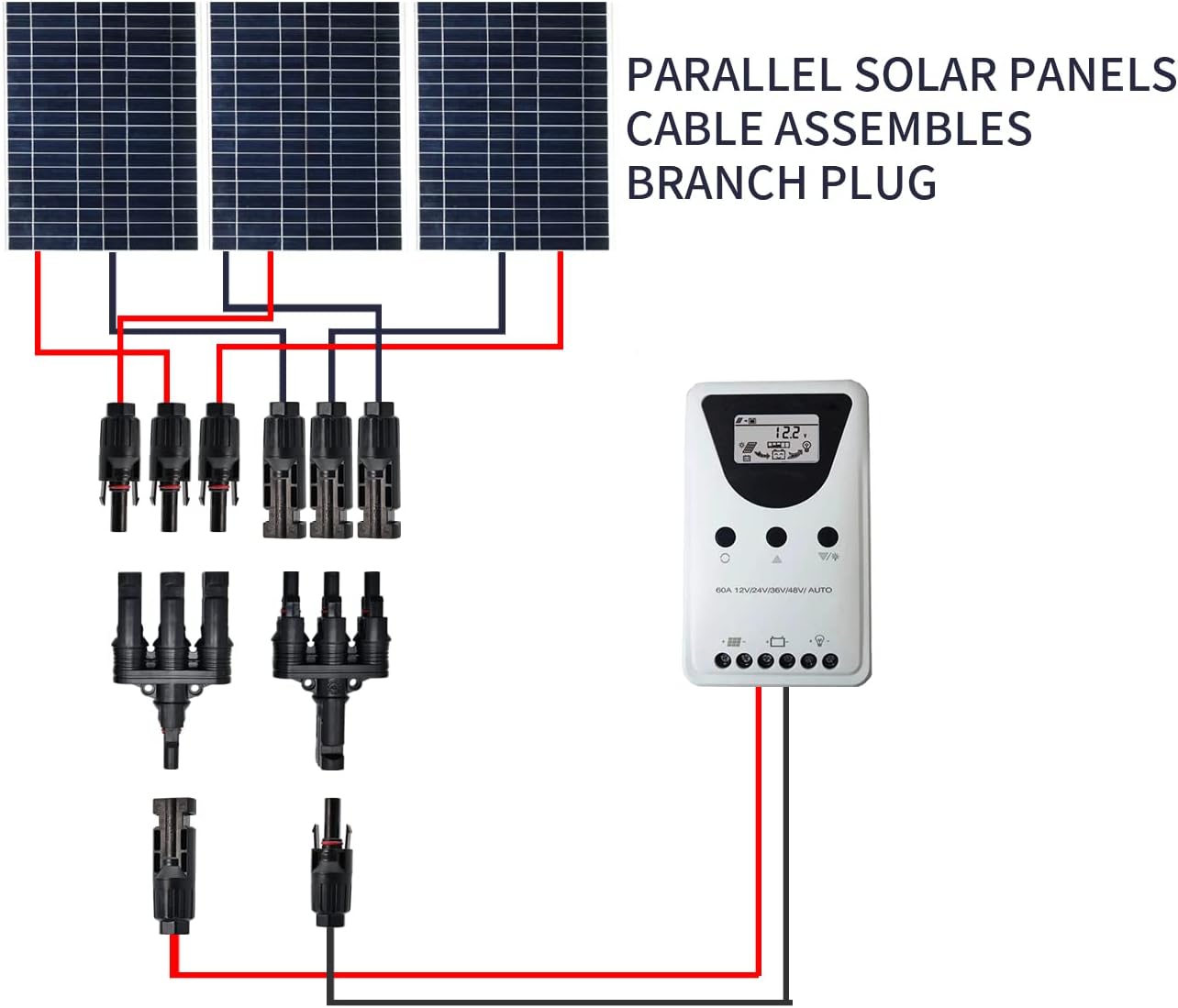 MC4 Y Branch Connector MMMF and FFFM