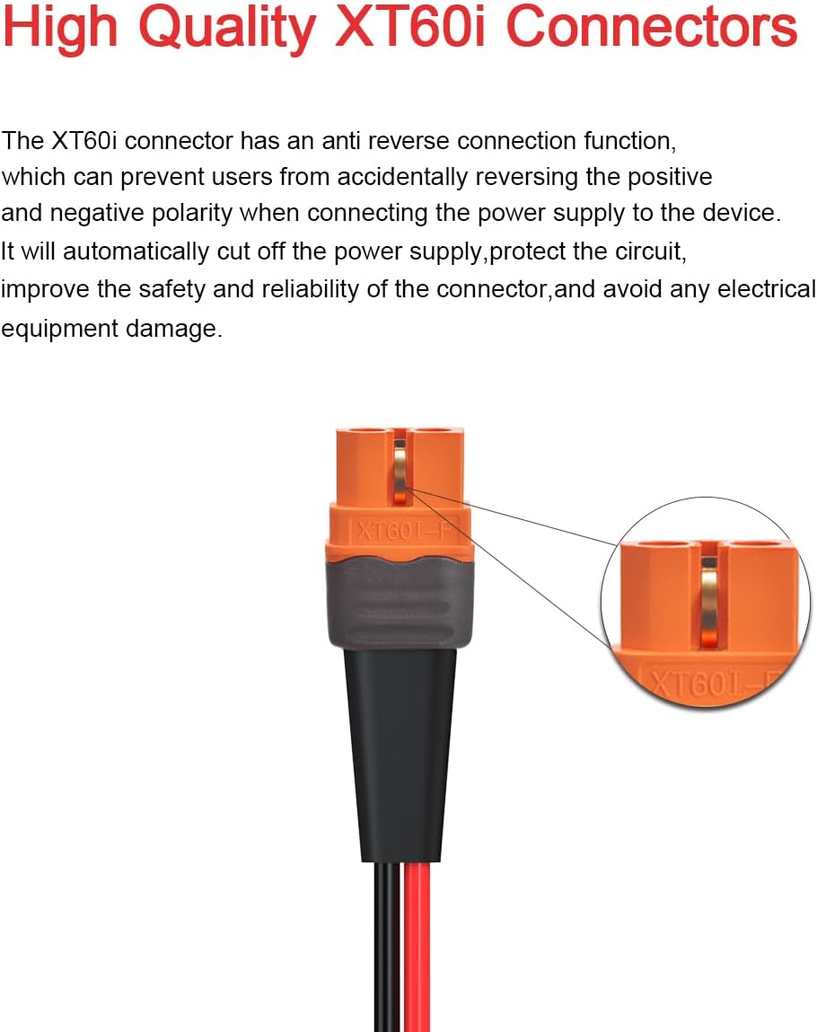XT60i Female to Cigarette Lighter Adapter Extension Cable