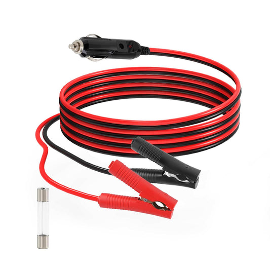 Alligator Clip to Cigarette Lighter Plug Cable