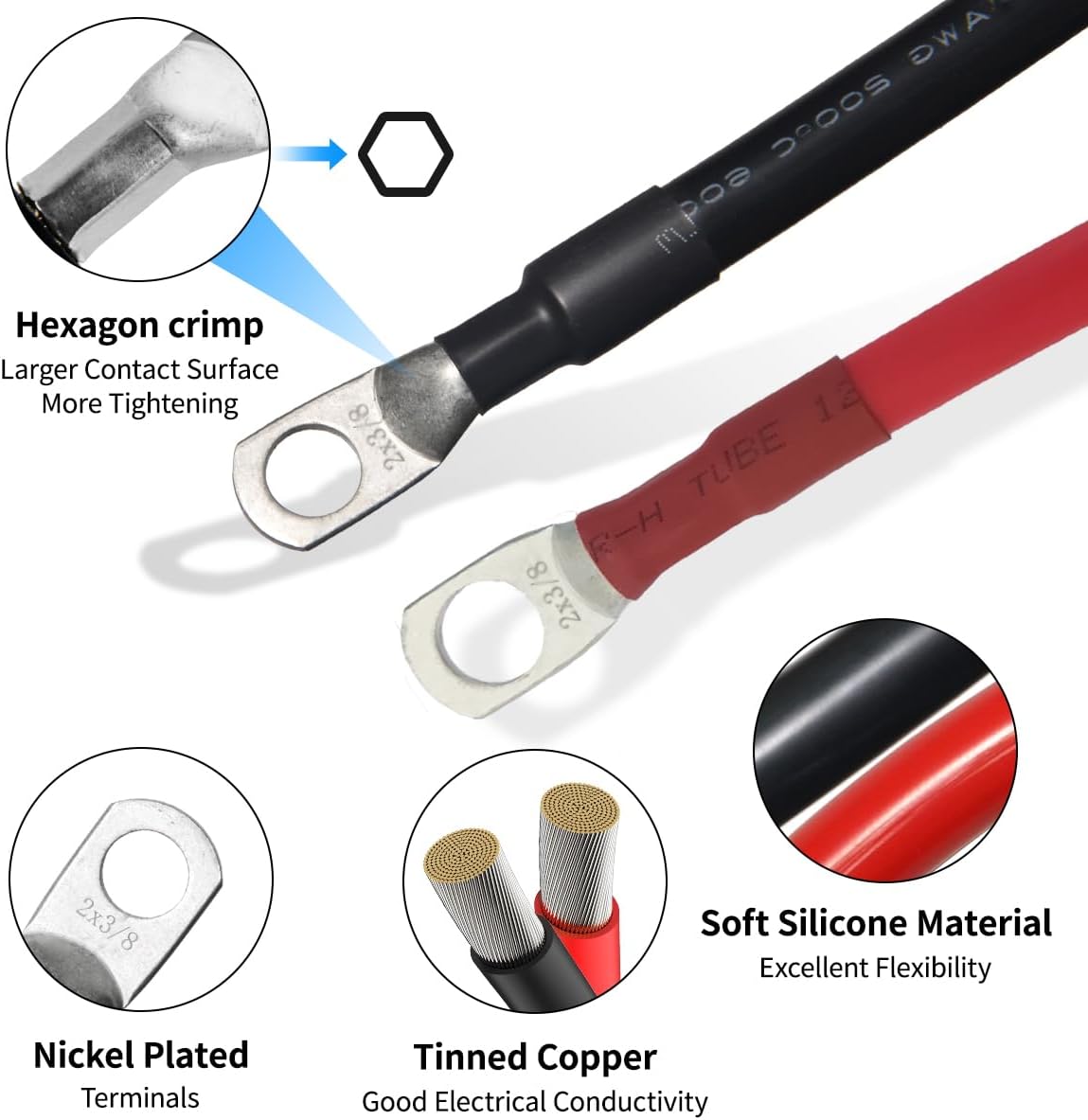 Battery Cable with Lugs