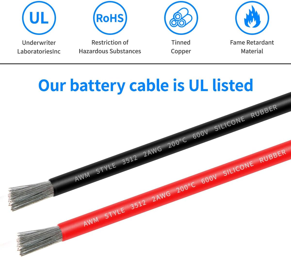 Battery Cable with Lugs
