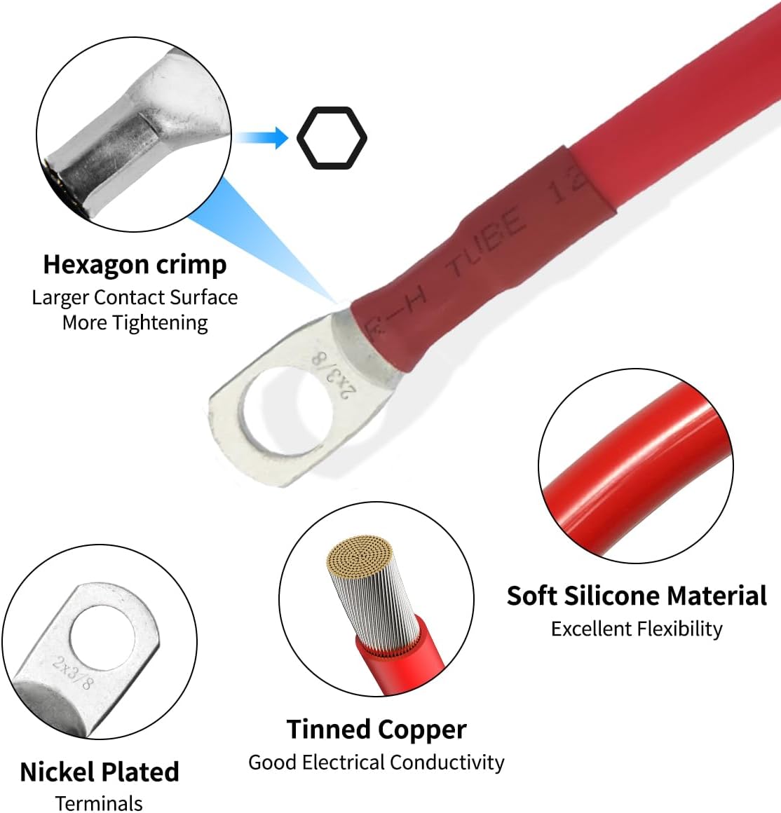 Battery Cable with Lugs