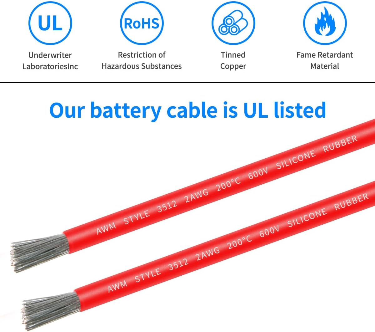 Battery Cable with Lugs