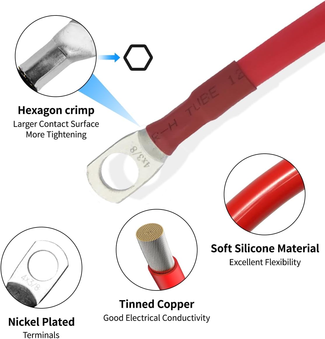 Battery Cable with Lugs