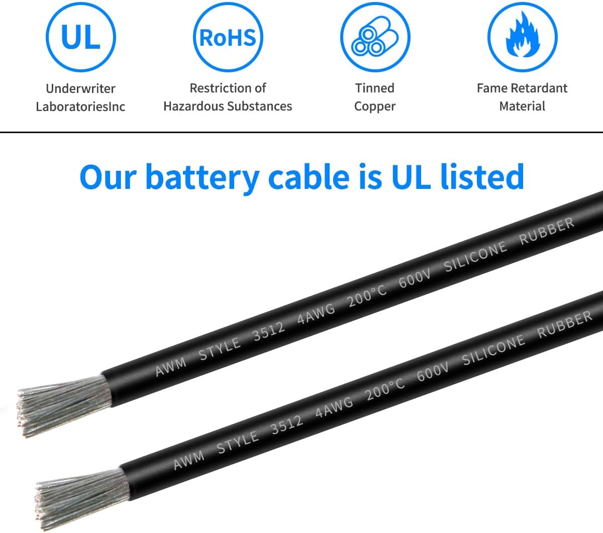 Battery Cable with Lugs