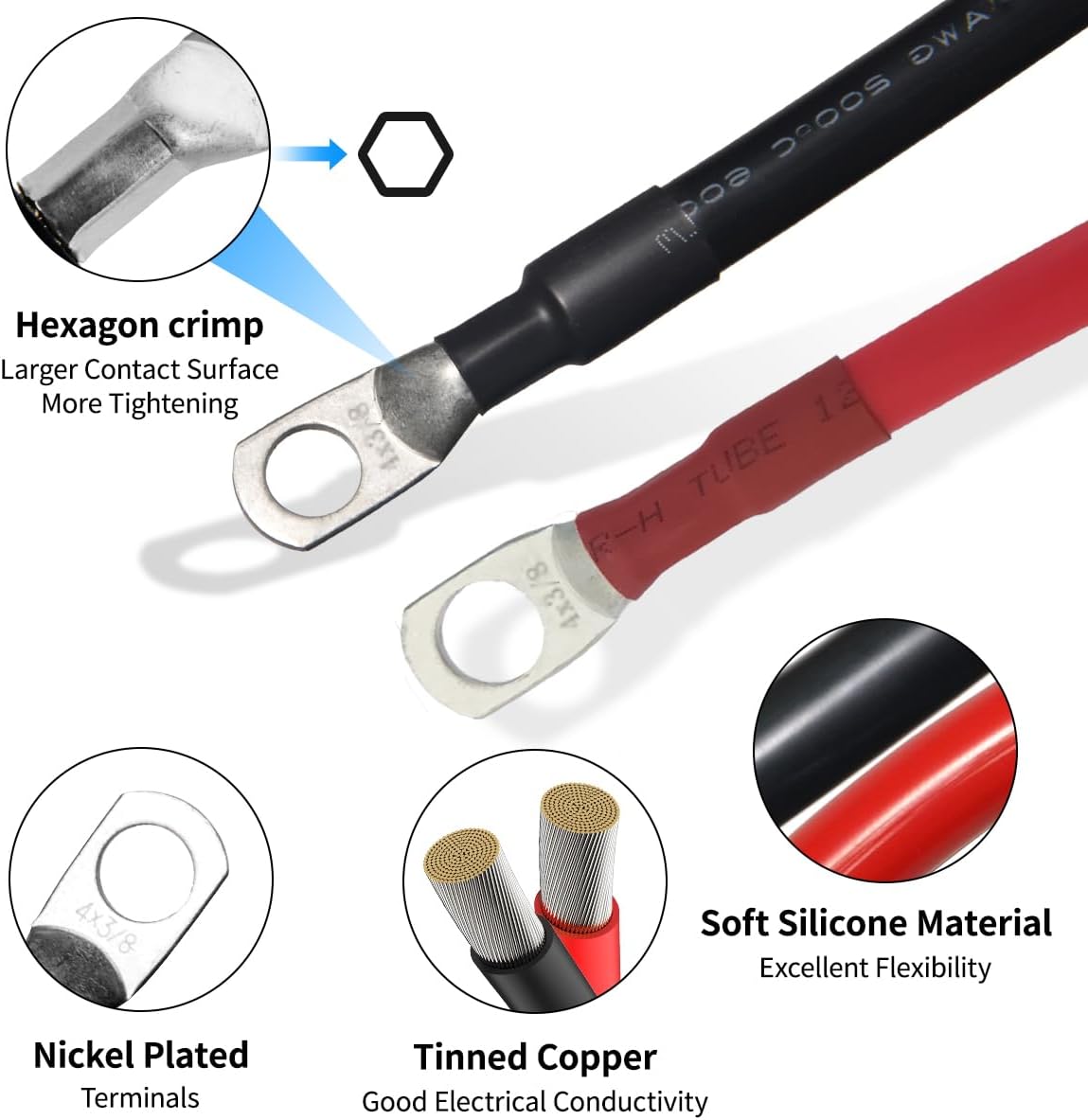 Battery Cable with Lugs