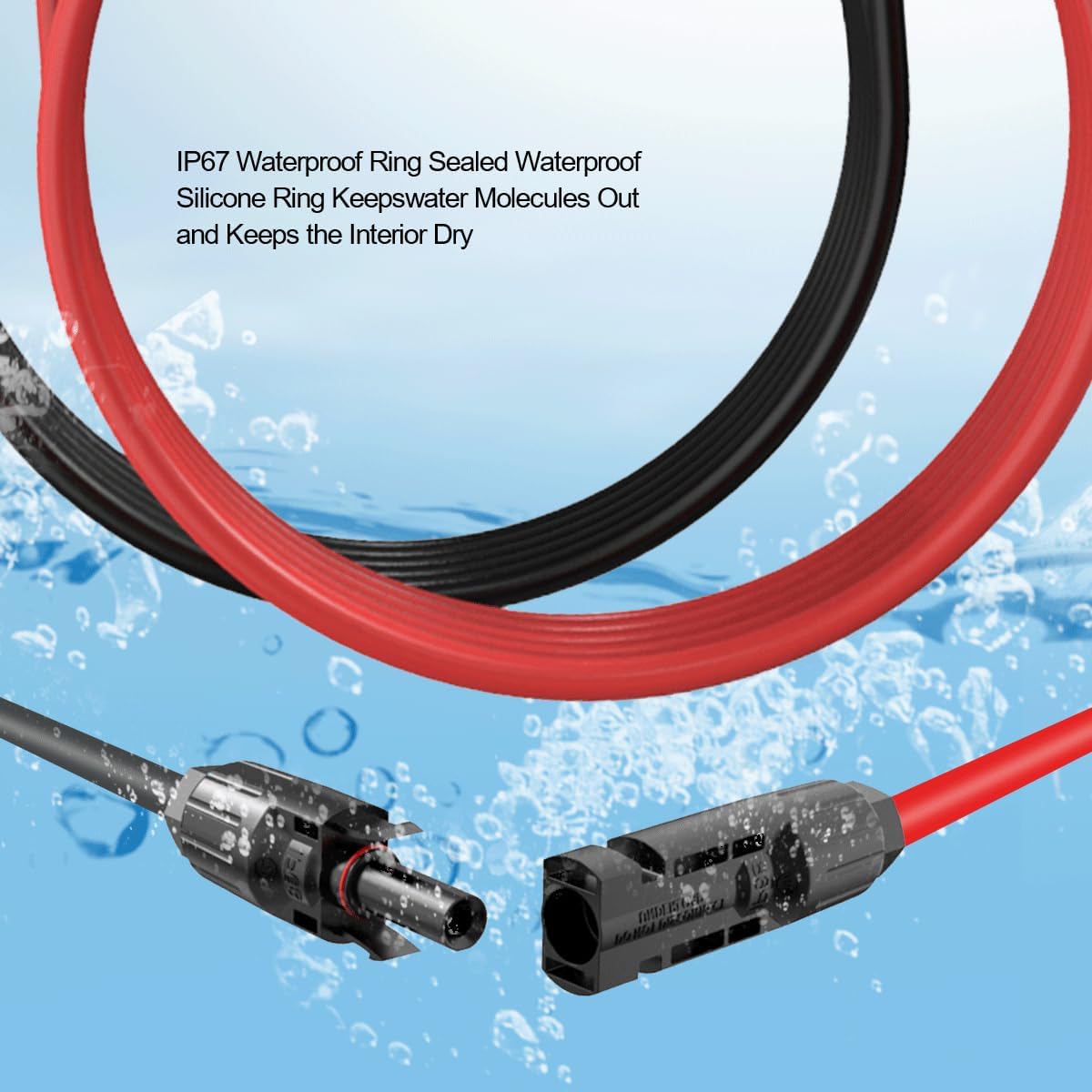 MC4 Male and Female Pigtail Extension Cable with Connectors 1 Pair