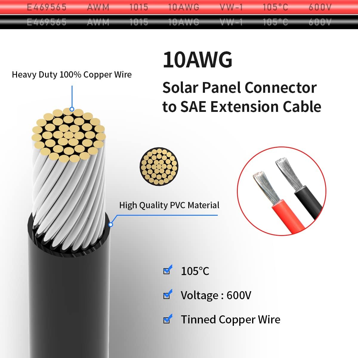 MC4 to SAE Adapter Extension Cable