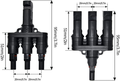 MC4 Y Branch Connector MMMF and FFFM