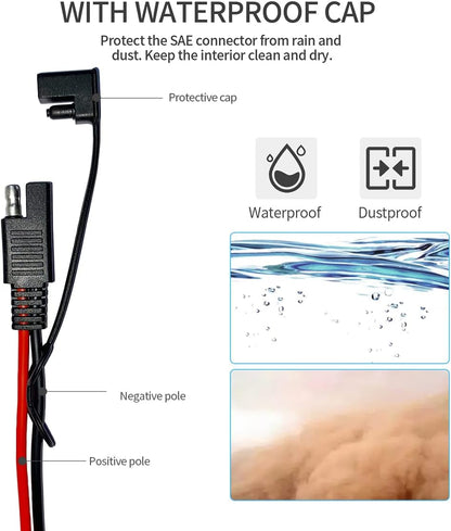 SAE to DIY Adapter Extension Cable with Fuse 14awg