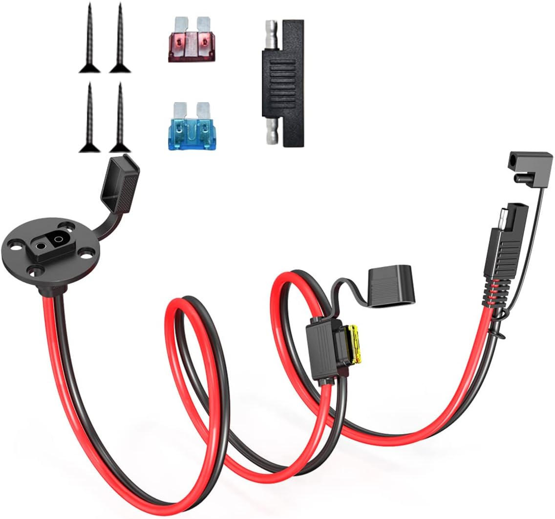 SAE to DIY Adapter Extension Cable with Fuse 14awg