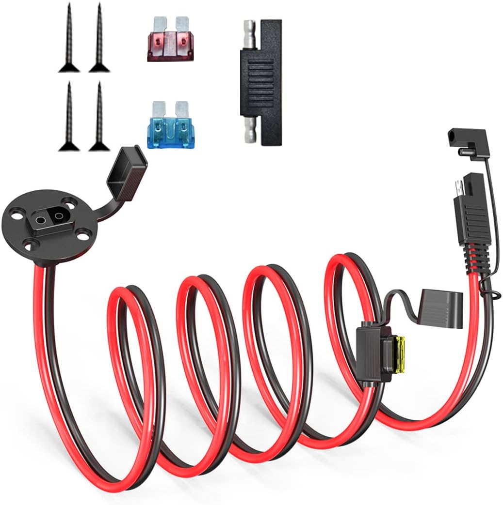 SAE to DIY Adapter Extension Cable with Fuse 14awg