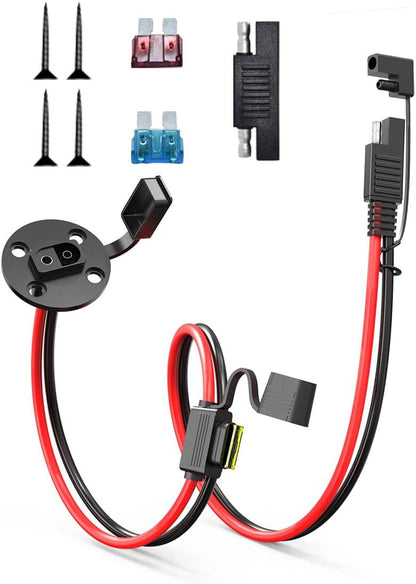 SAE to DIY Adapter Extension Cable with Fuse 14awg