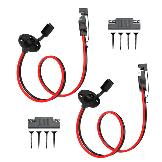 SAE to SAE Power Socket Cable No Fuse 2pcs