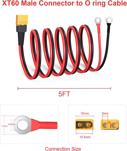XT60 Female to O Ring Terminal Adapter Extension Cable