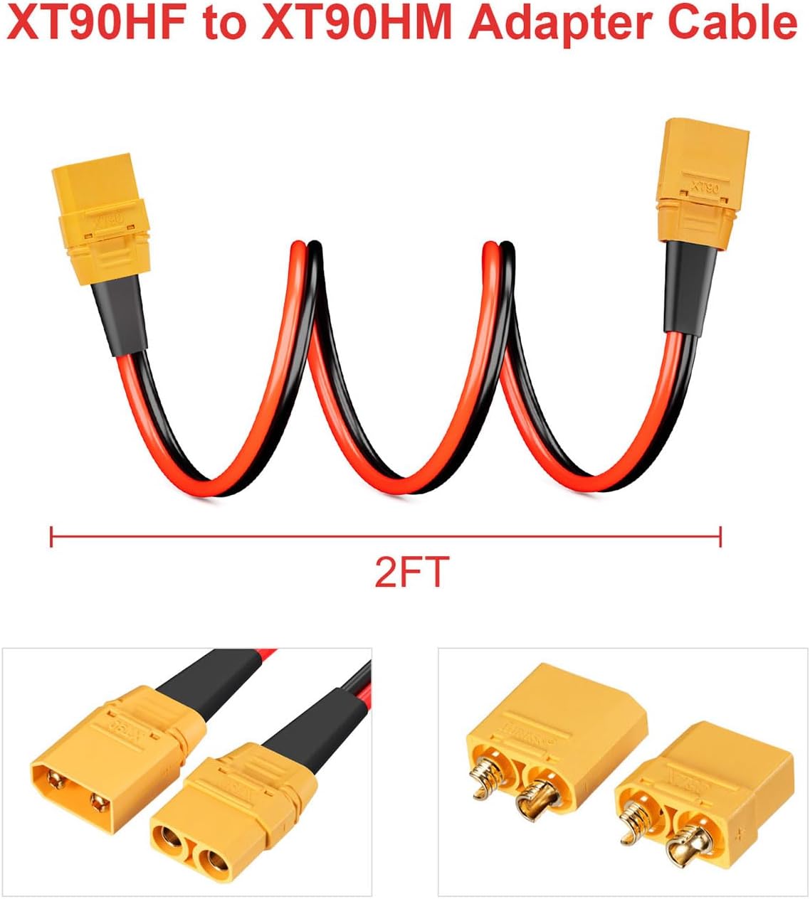 XT90 Male to Female Extension Cable